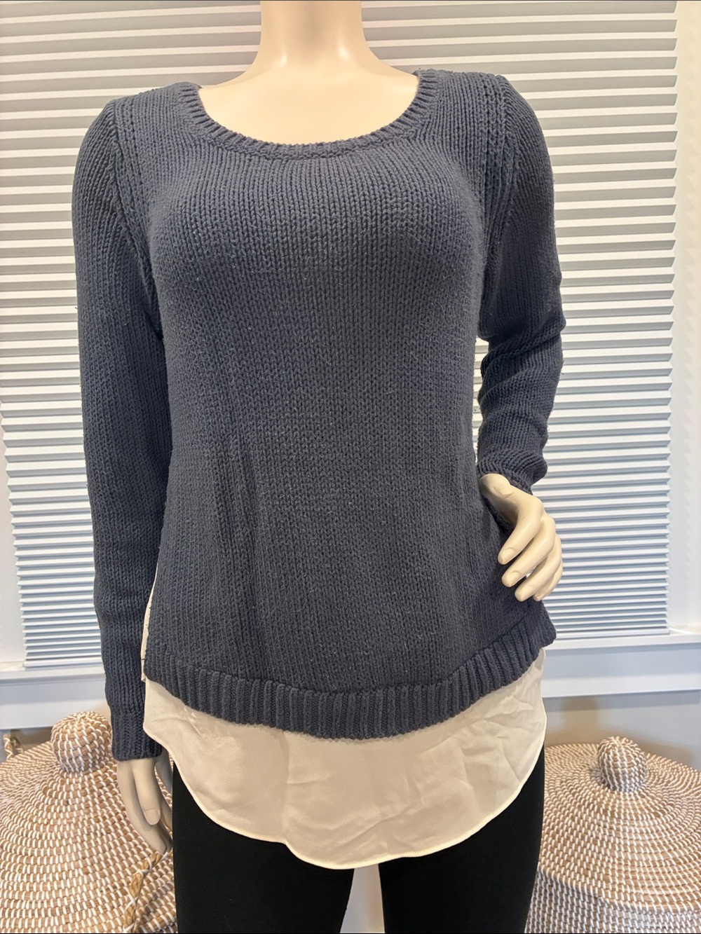 Loft Sweater with Skirted Blouse - XS